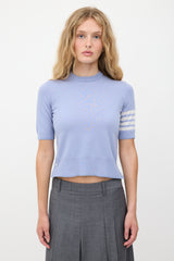 Thom Browne Wool 4-Bar Short Sleeve Sweater