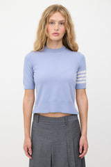 Thom Browne Wool 4-Bar Short Sleeve Sweater