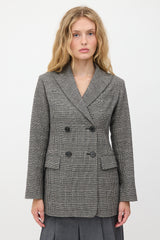 Nili Lotan Wool Glen Check Blazer