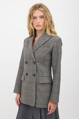 Nili Lotan Wool Glen Check Blazer