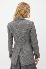 Nili Lotan Wool Glen Check Blazer