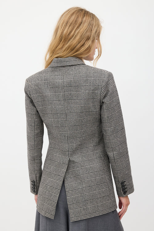 Nili Lotan Wool Glen Check Blazer