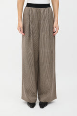 Tibi Wool Checked Wide Leg Pant