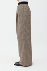 Tibi Wool Checked Wide Leg Pant