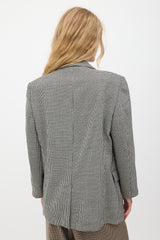 Victoria Beckham Wool Checked Open Blazer