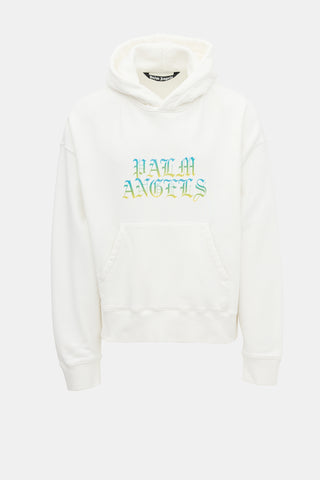 Palm Angels Gradient Gothic Logo Hoodie