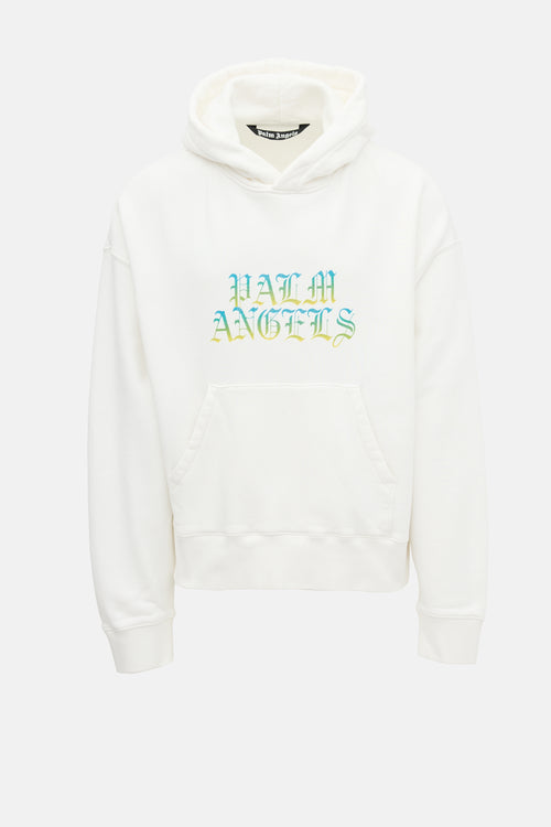Palm Angels Gradient Gothic Logo Hoodie