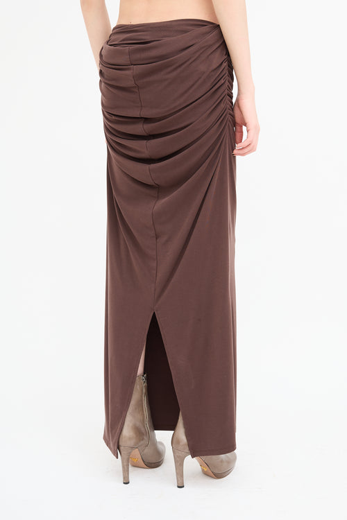 Paris Georgia Brown Raffy Maxi Skirt