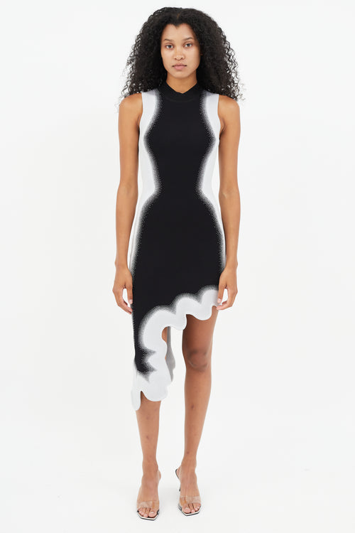 PH5 Black & White Wavy Knit Dress