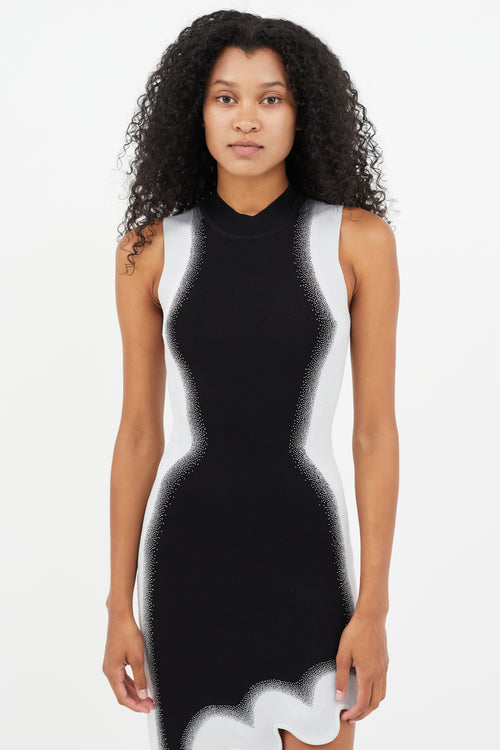 PH5 Black & White Wavy Knit Dress