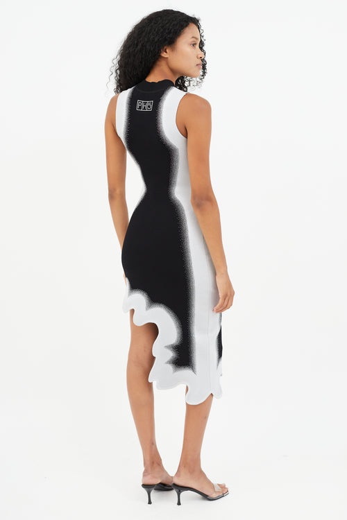 PH5 Black & White Wavy Knit Dress