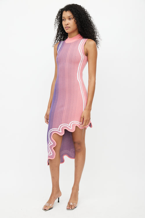 PH5 Pink & Multicolour Wavy Knit Dress