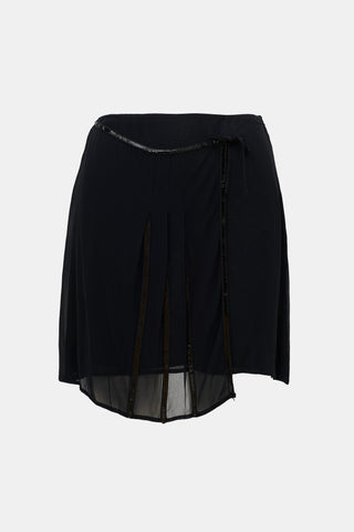 Philosophy di Alberta Ferretti Sheer Asymmetrical Mini Skirt