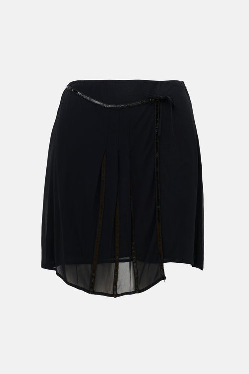 Philosophy di Alberta Ferretti Sheer Asymmetrical Mini Skirt