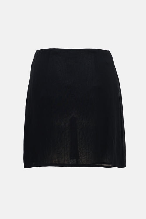 Philosophy di Alberta Ferretti Sheer Asymmetrical Mini Skirt