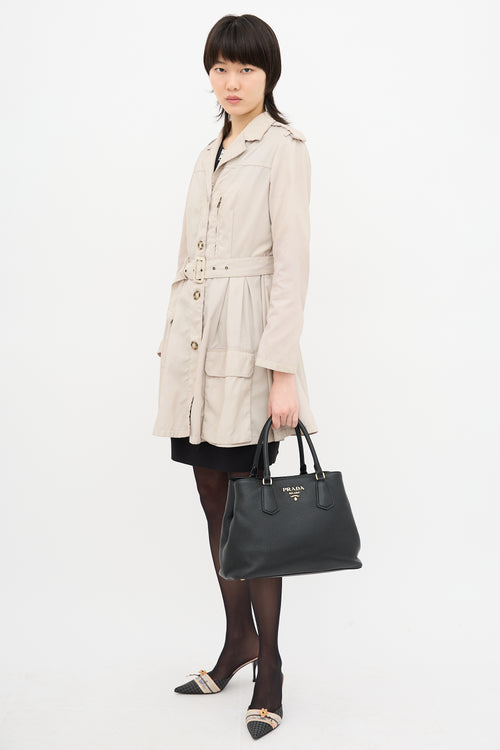 Prada Leather Vitello Phenix Tote Bag