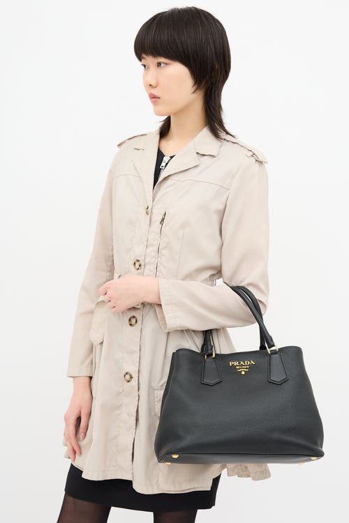 Prada Leather Vitello Phenix Tote Bag