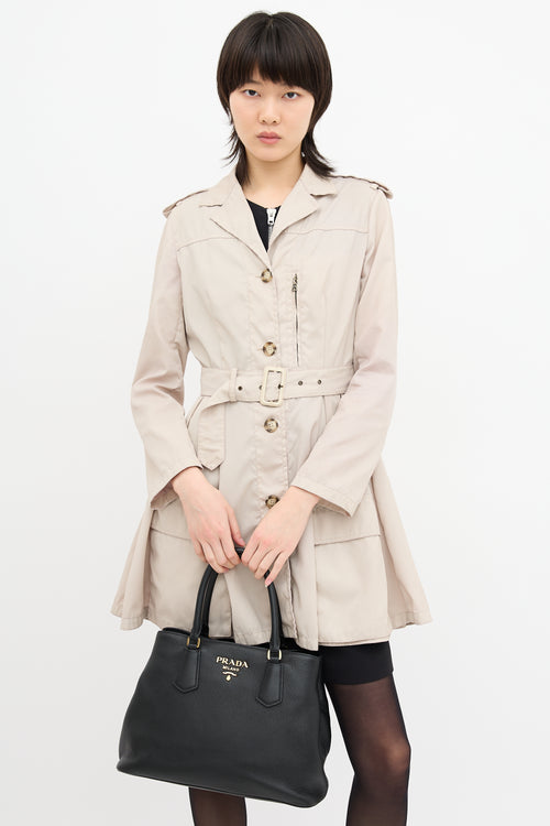 Prada Leather Vitello Phenix Tote Bag