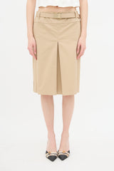 Prada Belted Logo Skirt