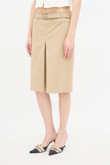 Prada Belted Logo Skirt