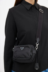 Prada Black Re-Nylon Crossbody Camera Bag