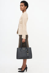Prada Saffiano Leather Small Double Bag