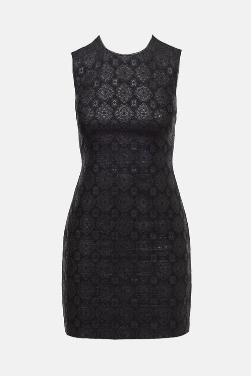 Prada SS 2002 Damask Jacquard Dress