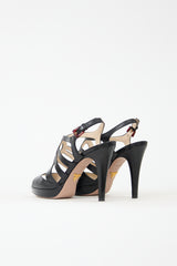 Prada Leather Caged Slingback Heel
