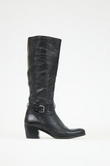 Prada Patent Leather Buckle Boot