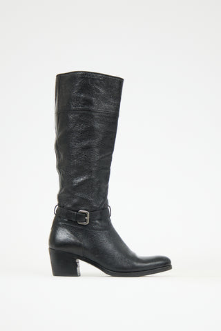Prada Patent Leather Buckle Boot
