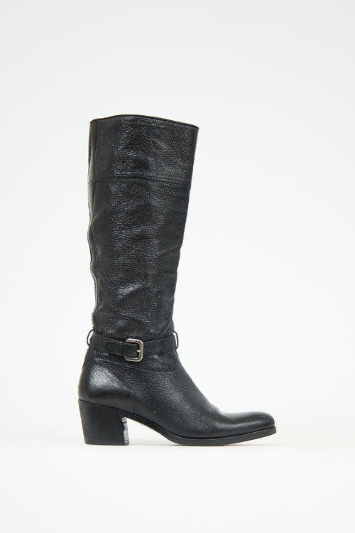 Prada Patent Leather Buckle Boot