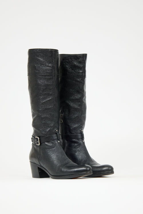 Prada Patent Leather Buckle Boot