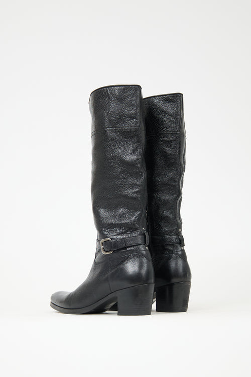 Prada Patent Leather Buckle Boot
