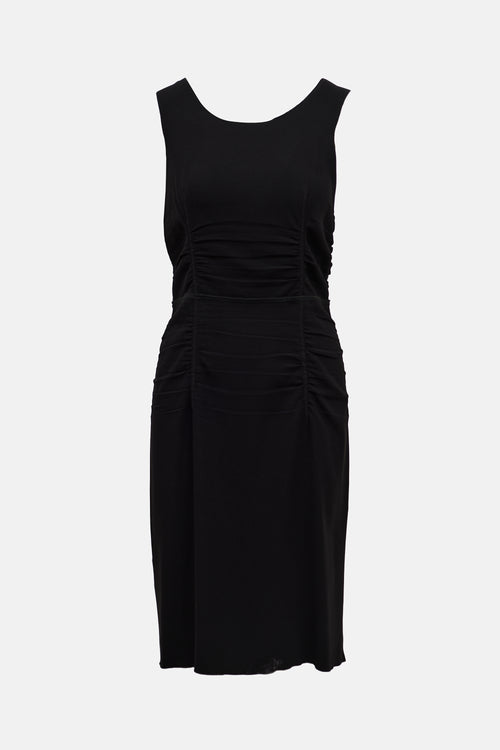 Prada 2006 Ruched Midi Dress