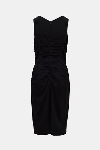 Prada 2006 Ruched Midi Dress