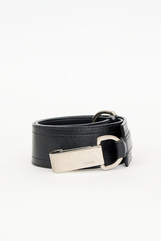 Prada Leather Push Clasp Belt