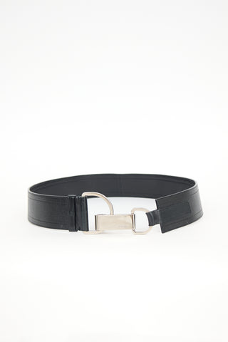 Prada Leather Push Clasp Belt