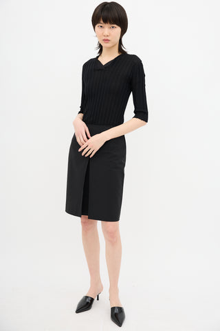 Prada Pleated Midi Skirt