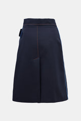 Prada 2018 Rubberized Logo Wrap Skirt