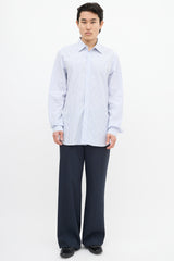 Prada Blue & White Striped Shirt