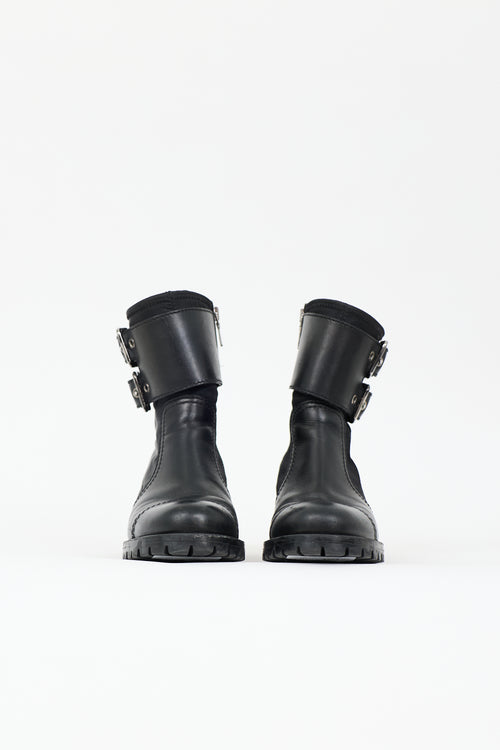 Prada Leather & Nylon Boot
