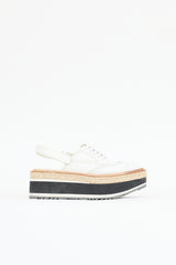 Prada Leather Brogue Slingback Oxford
