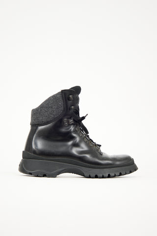 Prada Leather Hiking Boot