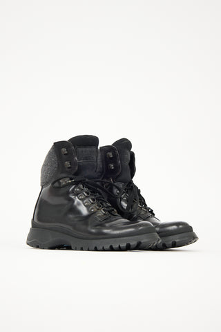 Prada Leather Hiking Boot
