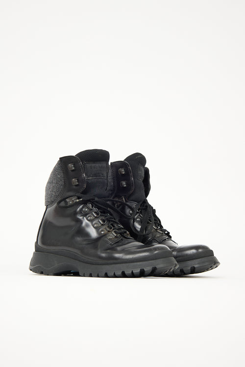 Prada Leather Hiking Boot
