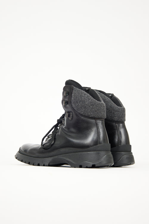 Prada Leather Hiking Boot