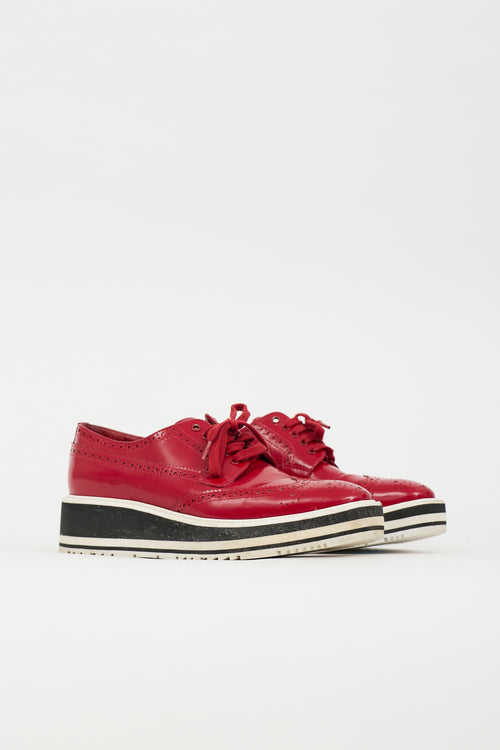 Prada Leather Brogue Derby