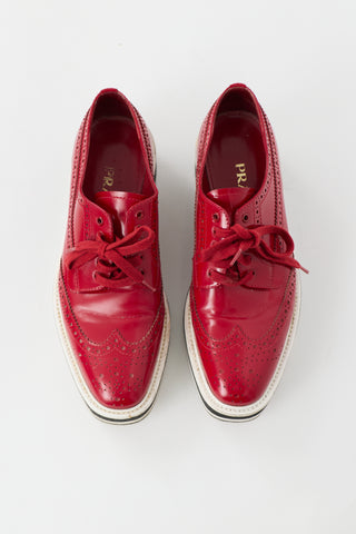 Prada Leather Brogue Derby