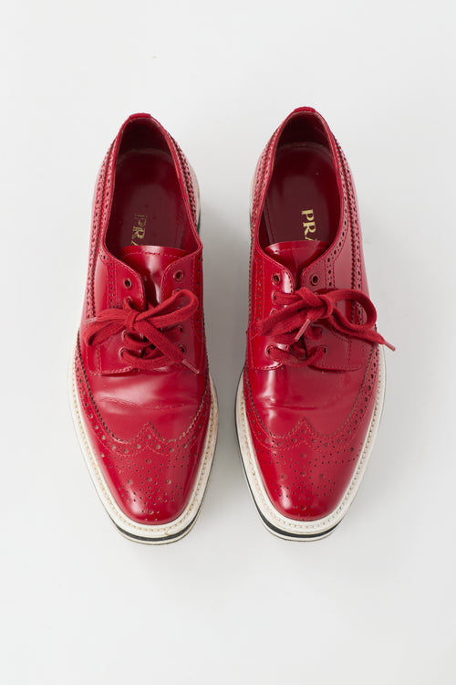 Prada Leather Brogue Derby