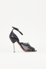 Prada Leather & Mesh Flame Heel